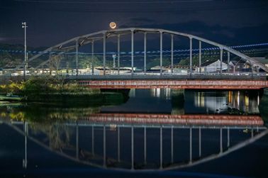 月橋🌙#佐々のまいにち #佐々町#小浦橋#三日月#リフレクション.heic